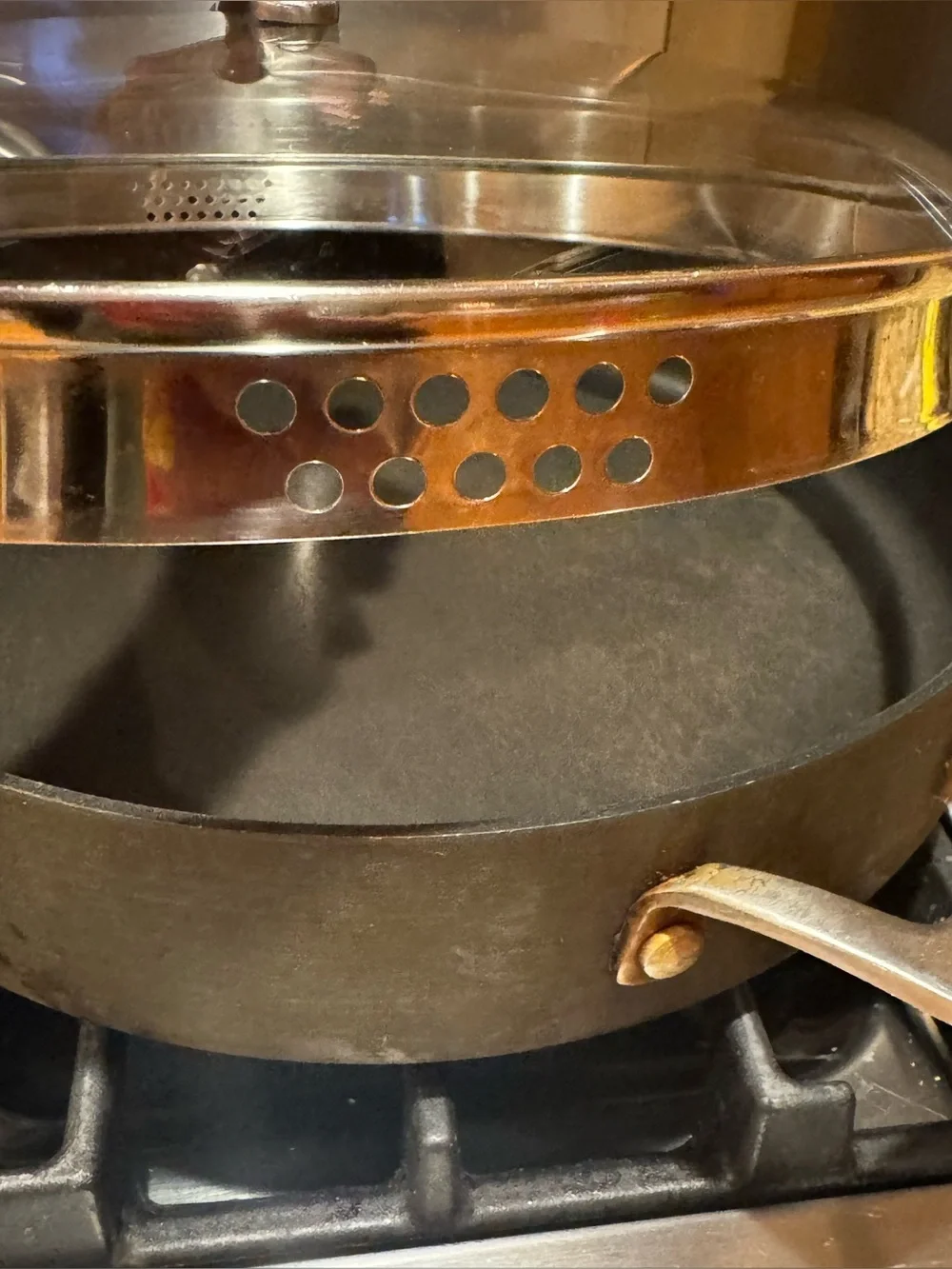 Il Mulino 12” Stainless Steel non stick deep Sauté Pan with glass strainer lid